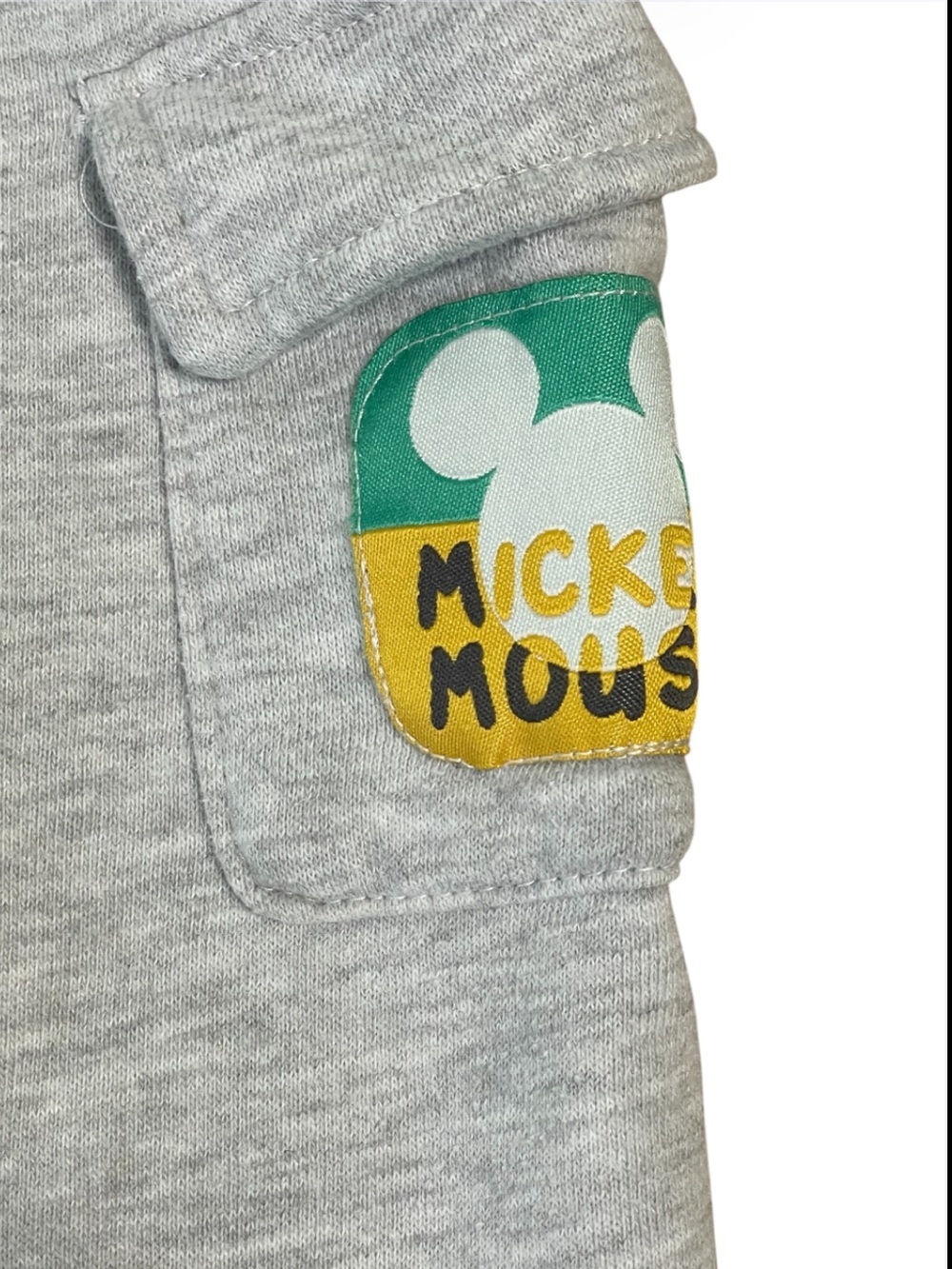 Disney Gray Sweatpants with Mickey Patch - Picture 2 of 7